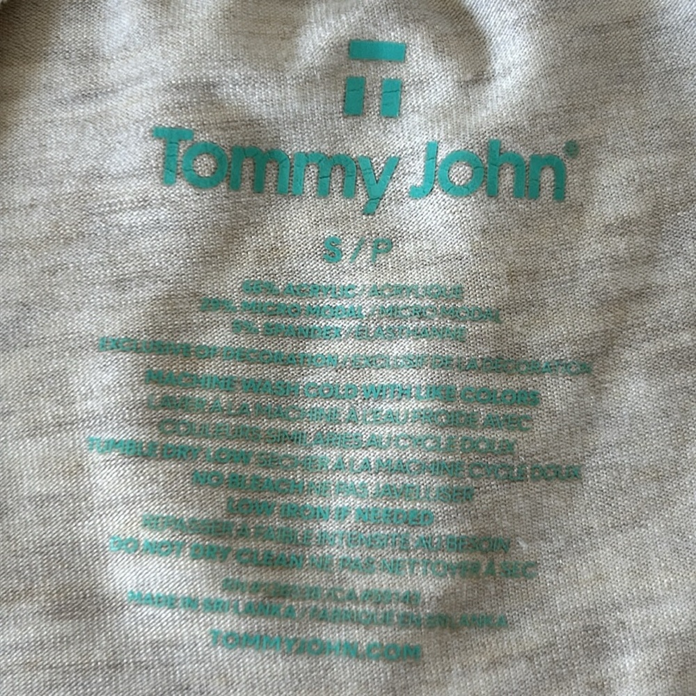 Tommy John Downtime Joggers w Pockets Heathered Oatmeal SZ S w MEASUREMENTS - Picture 5 of 14